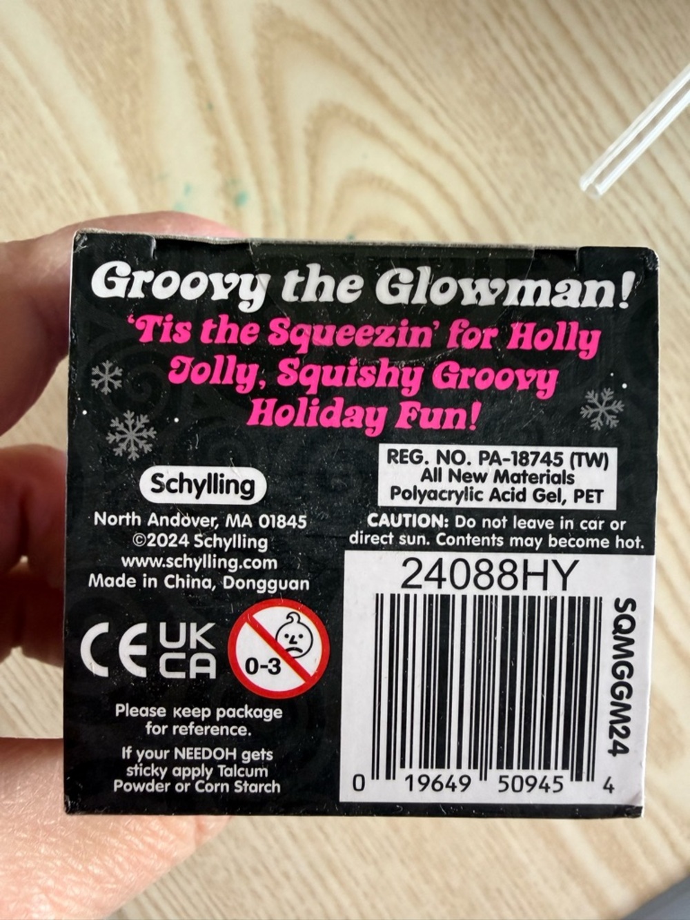 Schylling- NeeDoh- RARE!! Christmas- Glowman- BLUE! - Picture 3 of 5